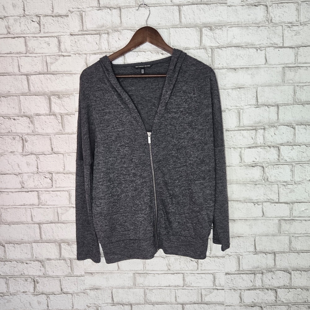 Victoria's Secret full zip *like new* gray hoodie - Picture 5 of 13
